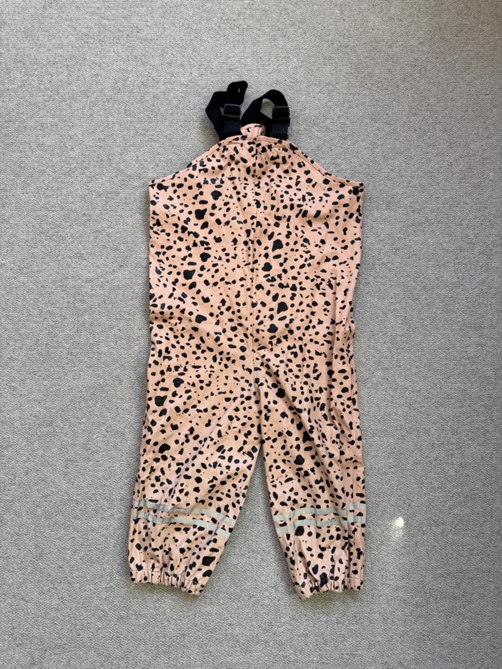 Mini Rodini Pink Leopard-Print rain pants